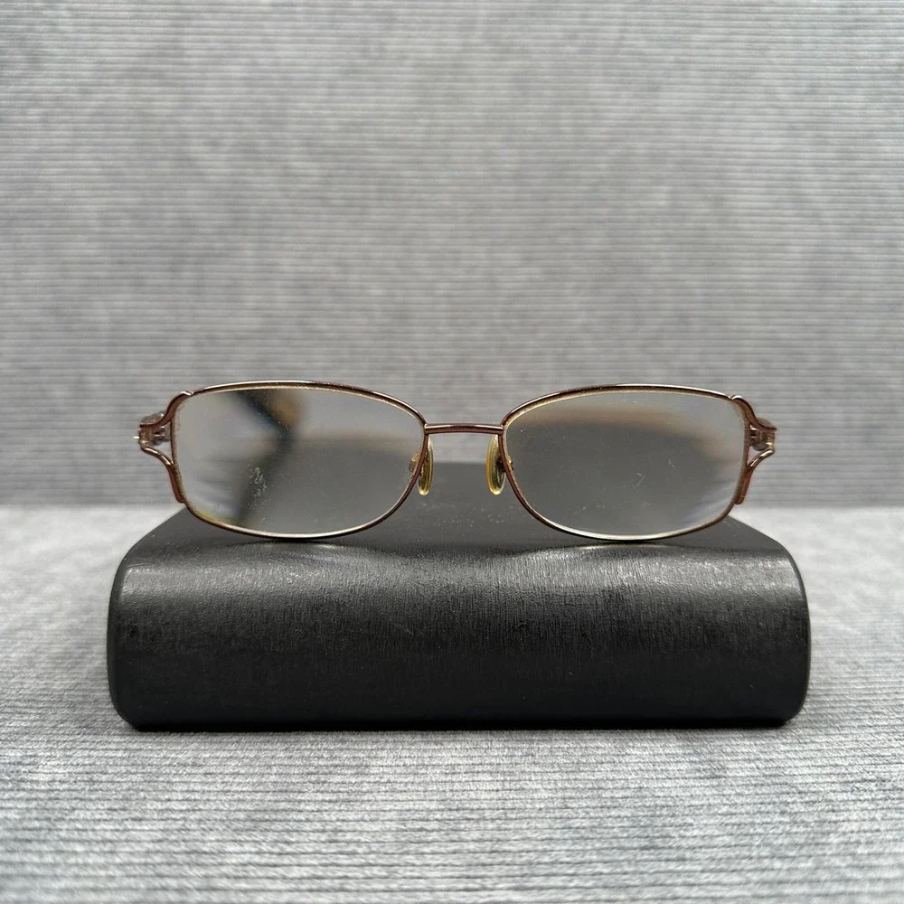 Safilo Emozioni EM4353 Brown Tortoise Crystal Detail Y2K Eyeglass Frames Italy